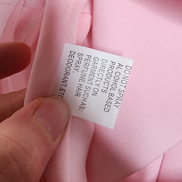 Mac Duggal Baby Pink Ruffle Tuxedo Mini Dress 4 - Picture 7 of 7